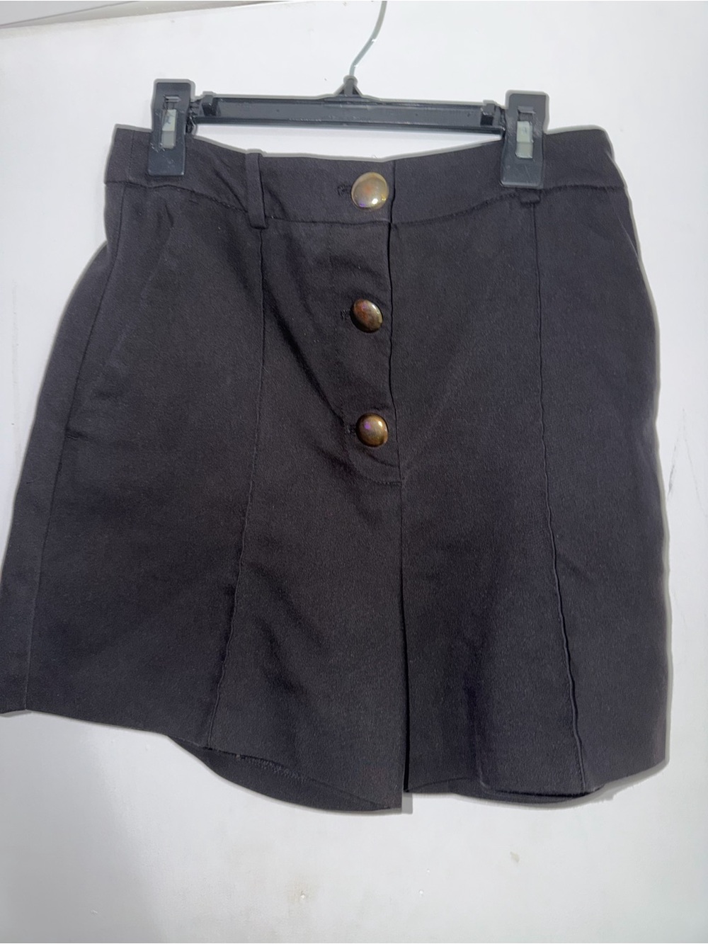 Zara Black Button-Front Skort